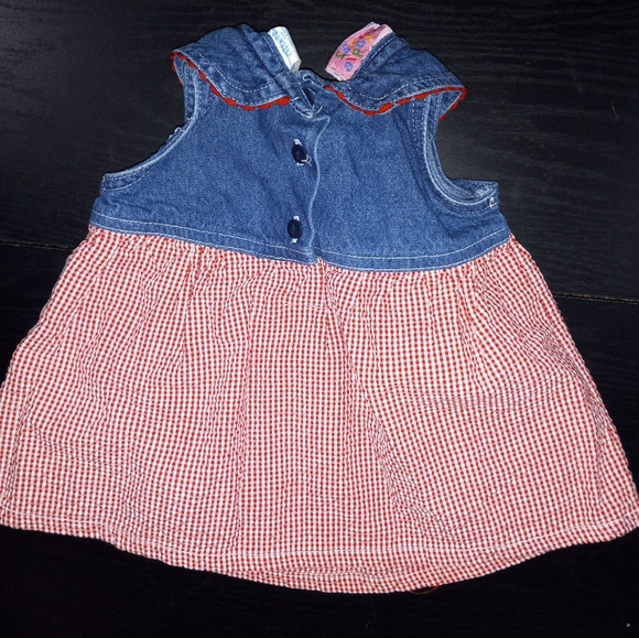 Jean cherry dress 3-6 months - Picture 2 of 3